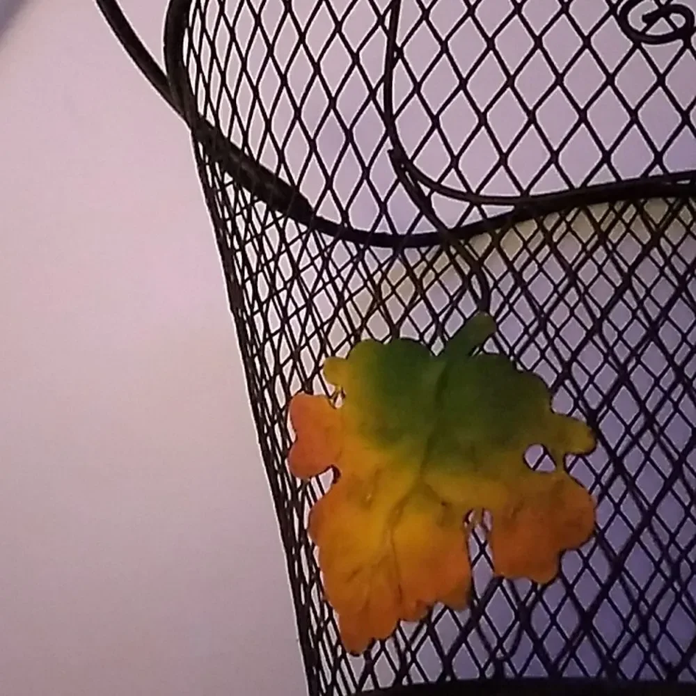 Metal Leaf Basket